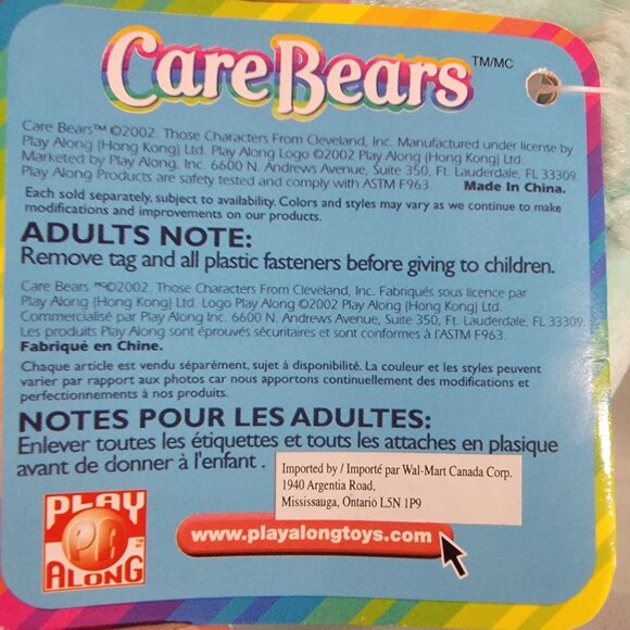 2002 Care Bears “Wish Bear” Plush – 10” Stuffed Animal Toy - Picture 7 of 7